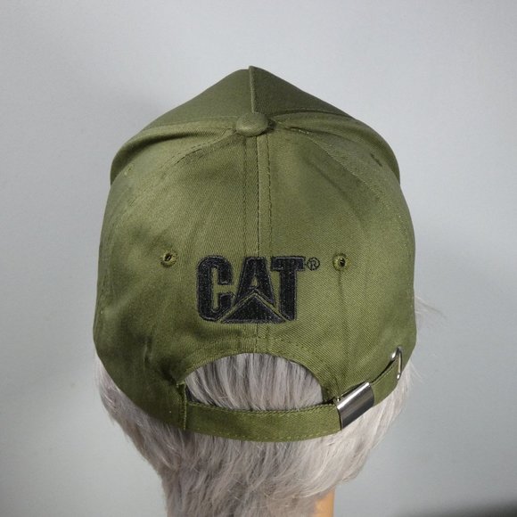 Caterpillar - CAT logo ball cap Army green with black logos - Picture 5 of 9